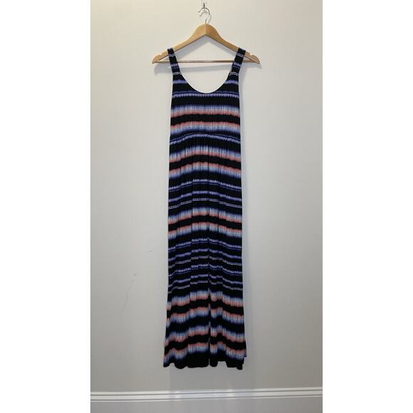 Soma Sleeveless Heirloom Striped Maxi Dress Soft Stretch Flowy Boho Women Small - Picture 1 of 10